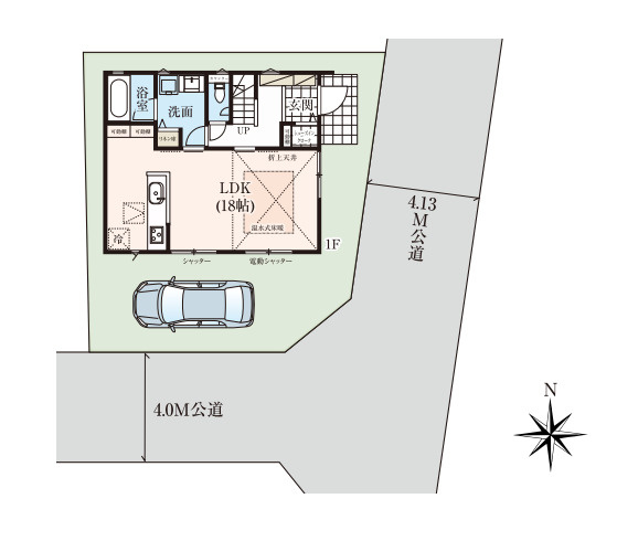 大宮南中丸　新築一戸建て　グリーンガーデン　Aの区画図|A号棟