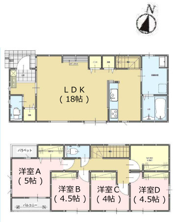 【間取り】 | 福岡市早良区次郎丸4丁目2期　1号棟（全3棟）【仲介手数料無料・0円】 | 平日、土日祝日もお好きな日時にご見学可能です。お気軽にお問合せ下さい。