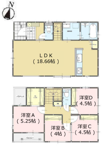 【間取り】 | 福岡市早良区次郎丸4丁目2期　2号棟（全3棟）【仲介手数料無料・0円】 | 平日、土日祝日もお好きな日時にご見学可能です。お気軽にお問合せ下さい。