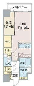 スリーアイランドタワー車道の間取り