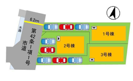 【区画図】 | 福岡市早良区次郎丸4丁目2期　3号棟（全3棟）【仲介手数料無料・0円】 | 区画図です。3号棟