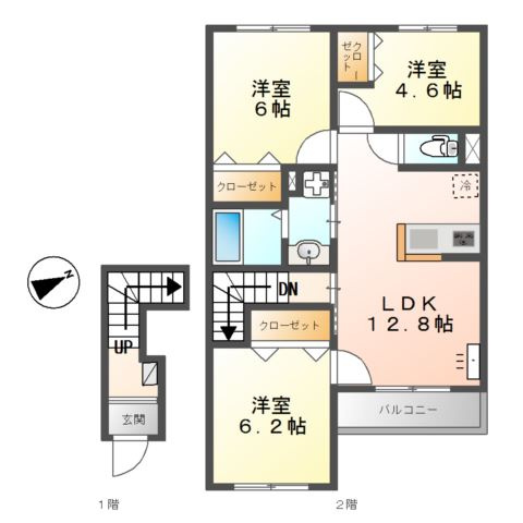 パストラル津倉の間取り