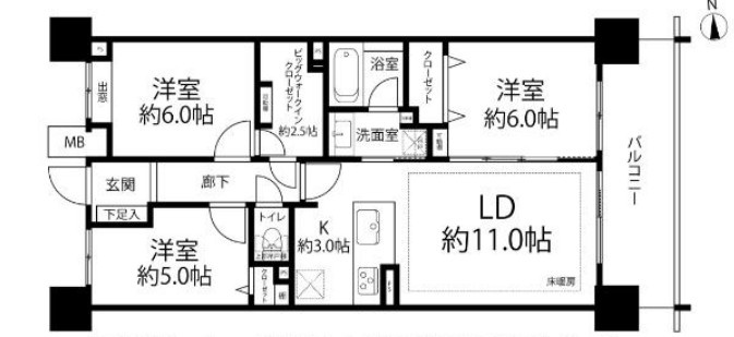 クレストタワー品川シーサイドの間取り
