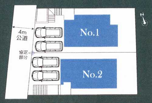 藤沢市辻堂東海岸1丁目　新築戸建全2棟の区画図