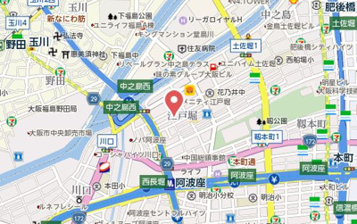 【地図】 | スワンズ江戸堀ウエストパーク