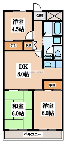 【間取り】 | 第２東大阪村橋マンション