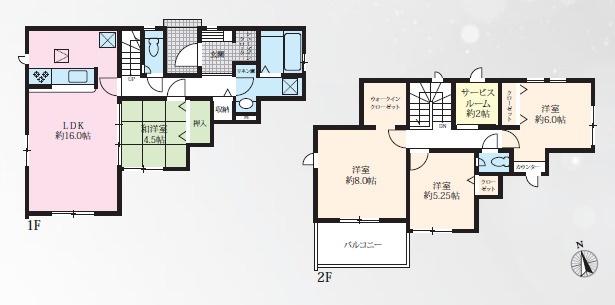 秦野市渋沢6期　新築戸建　全5棟1号棟の間取り