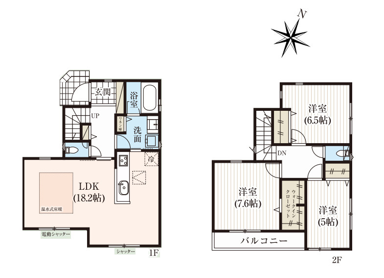 大宮大和田　2期　新築一戸建て　グリーンガーデン　01の間取り|【全1棟】大宮大和田　2期　新築一戸建て　グリーンガーデン・3LDK・土地面積120.09m2・建物面積94.53m2