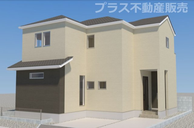 【外観】 | 福岡市早良区次郎丸4丁目1期　3号棟（全3棟）【仲介手数料無料・0円】 | 完成イメージの外観パースです。