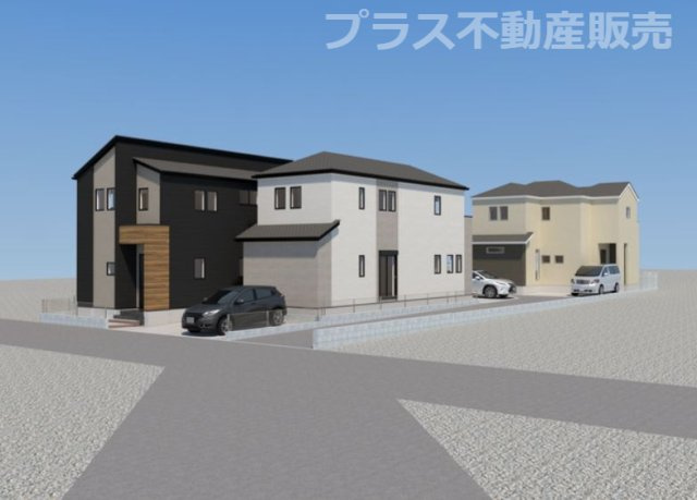 【外観】 | 福岡市早良区次郎丸4丁目1期　3号棟（全3棟）【仲介手数料無料・0円】 | プラス不動産販売なら、現場の全ての棟をまとめてご見学頂けます。