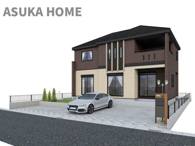 旭区善部町戸建ての外観パース|閑静な住宅街に立地の4LDKの新築戸建です♪
