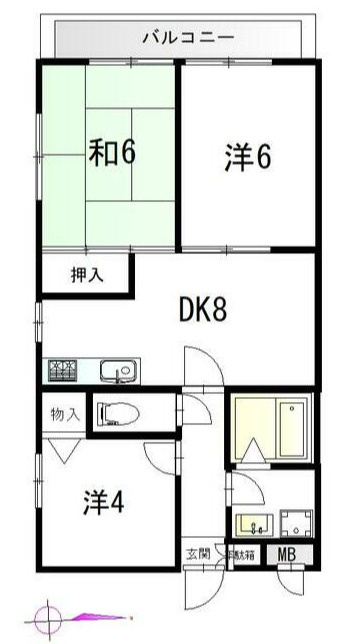 西荻日伸ハイツの間取り