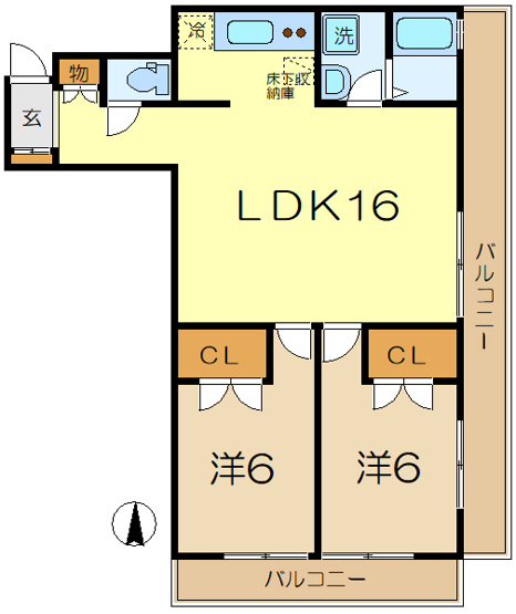 【間取り】 | アメニティ３５