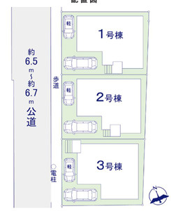 福岡市東区原田３期　2号棟の区画図