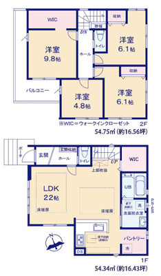 福岡市東区原田３期　3号棟の間取り