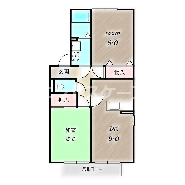 リビングタウン西浦　Ｂの間取り