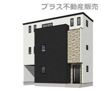 【外観】 | 福岡市早良区原1丁目1期　2号棟（全2棟）【仲介手数料無料・0円】 | 現地写真。プラス不動産販売なら、現場の全ての棟をまとめてご見学頂けます。