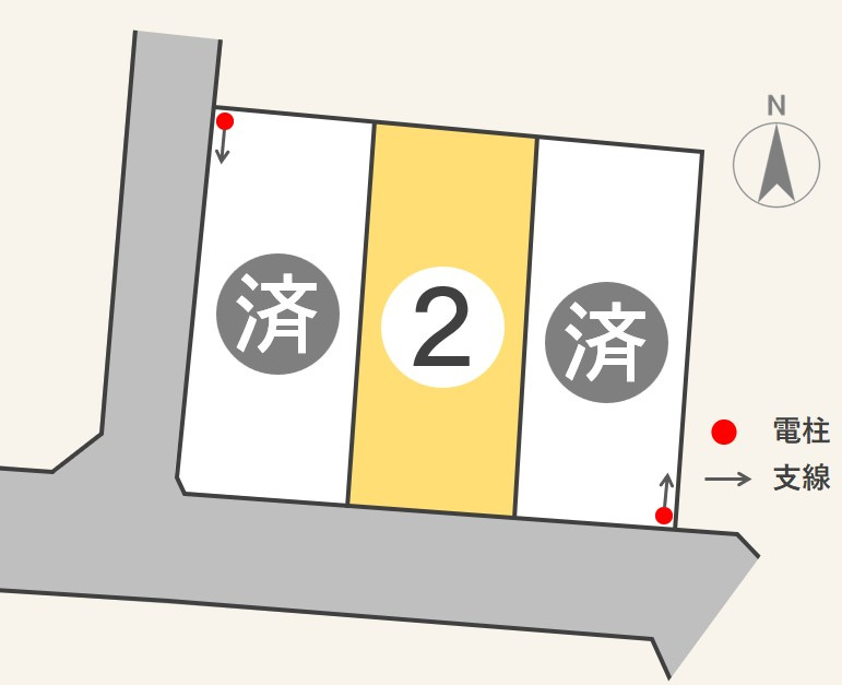 東邦ピュアコート三輪2丁目Ⅱの土地図