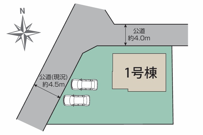 ブルーミングガーデン  水戸市見川町　4期　限定1棟！の区画図|敷地面積ゆったり約85坪。開放的な角地で日当たり良好です。
内覧可能です。ご予約はHPから、またお電話でも、お気軽にどうぞ。