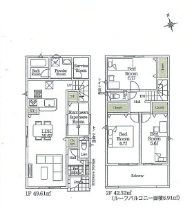 秦野市堀西第24　新築戸建　全2棟2号棟