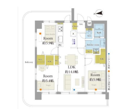 ライオンズシティ姪浜の間取り|間取り図です☆