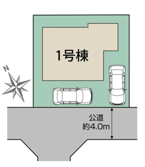 【区画図】 | 【仲介手数料無料！！】府中市分梅町5丁目　新築戸建て（全1棟）1号棟　6690万円 | 土地面積／133.99㎡（40.53坪）