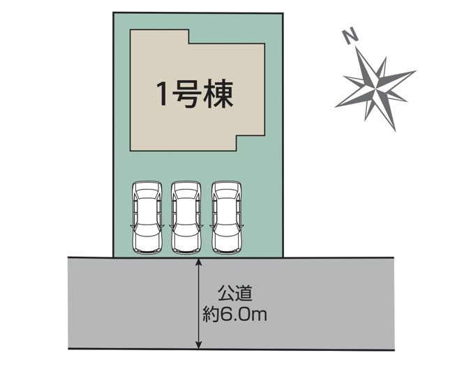 【区画図】 | 深谷市岡里　ブルーミングガーデン　新築戸建　全1棟　1号棟