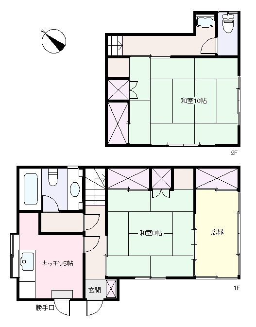 S1774H　須原中古住宅の間取り