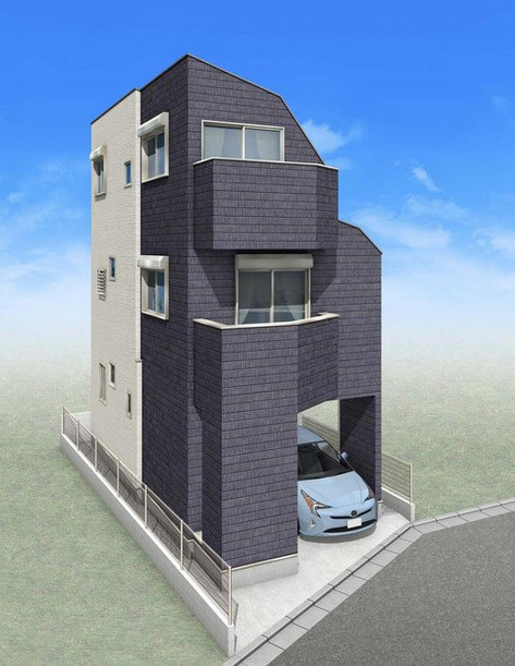 練馬区旭町3丁目　駅近×車庫付　快適コンパクト住宅　限定1棟の外観パース