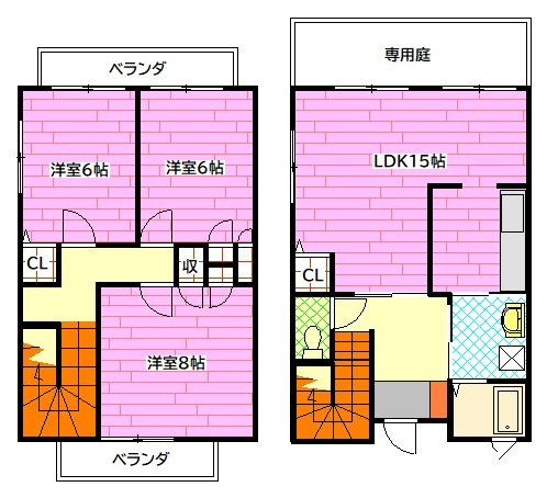 カタヤマAの間取り