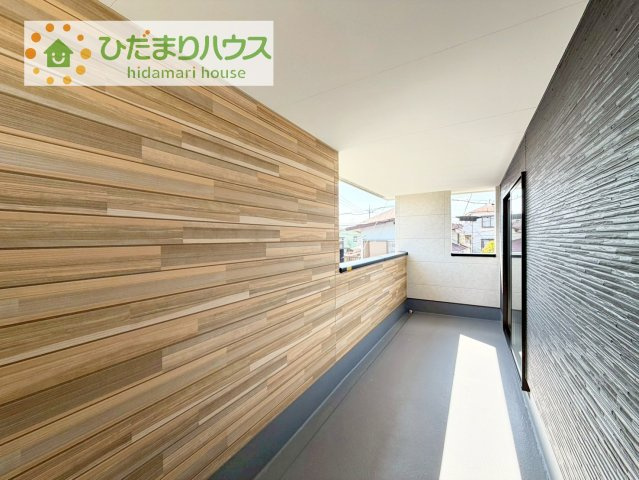 【バルコニー】 | 我孫子市並木14期　新築戸建　1号棟 | 広々としたバルコニー。お洗濯物もぜーんぶ干せちゃいます！！