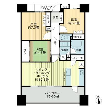 レクセルマンション宇都宮の間取り