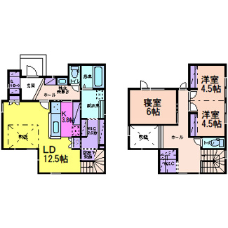 【間取り】 | 鹿沼市千渡建売 | 〇間取り〇
３LDK　収納スペースをしっかり確保。昨今の気象を考慮し、バルコニーなしの間取りです。