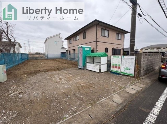 神栖市堀割3丁目1期　新築戸建の前面道路含む現地写真
