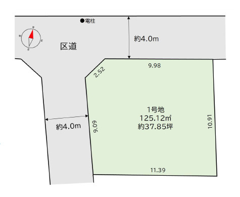 練馬区石神井台6丁目　北西角地×建築条件なし　開放的な限定1区画の土地図|開放感溢れる角地 限定1区画の誕生です♪建築条件なしですので、お好みのメーカーさんやプランで建築が可能です♪