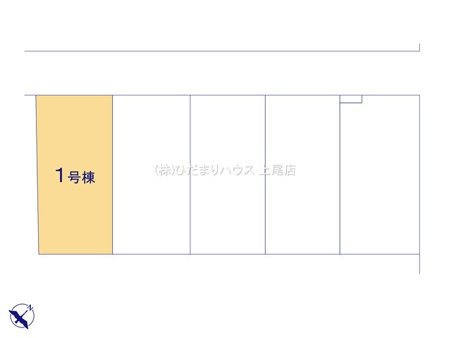 上尾市本町5丁目　新築戸建　ブルーミング01の区画図