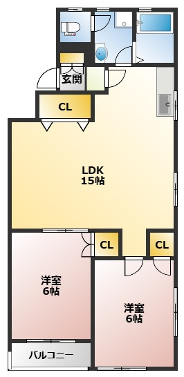 【間取り】 | ２ＬＤＫの間取りです！