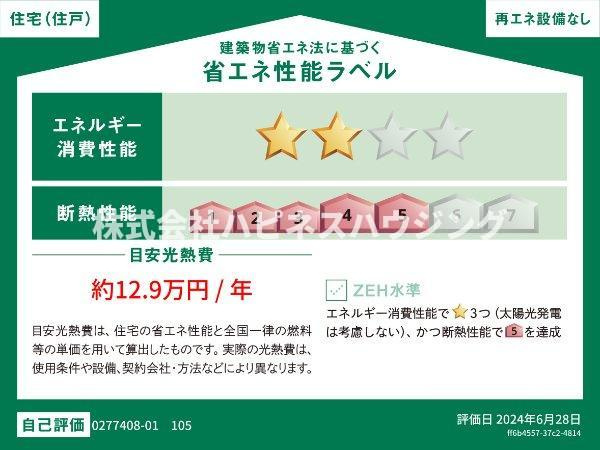 Ｙ’ｓ　ＳＴＡＴＥ　天王台の省エネ性能ラベル