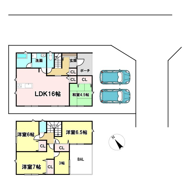 中台第５　新築戸建て　１号棟の間取り
