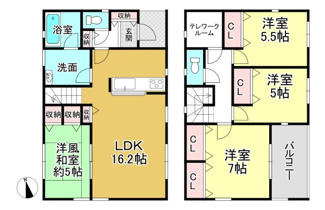 【間取り】 | 大津市雄琴5丁目11　新築戸建