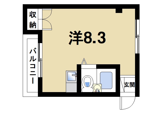コーポ萩の間取り|1Ｒの間取りになります