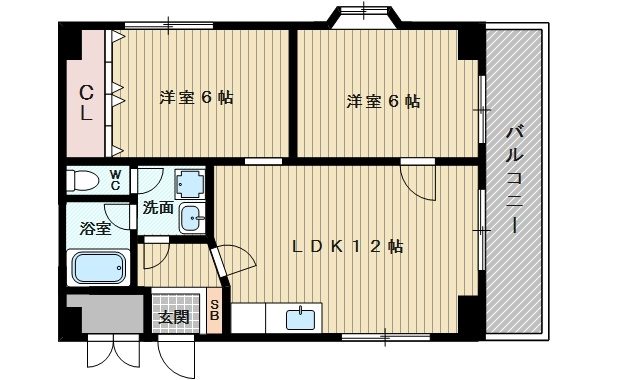 【間取り】 | ビラ小松 | 間取り図です
