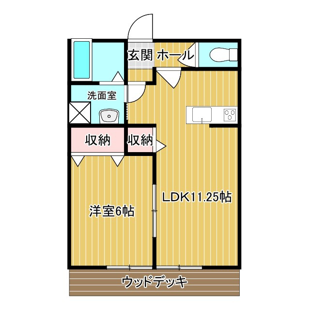 インサイド八女の間取り