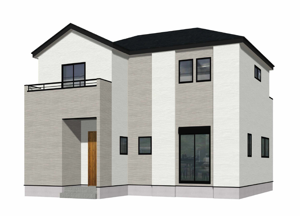 北九州市八幡西区森下町2期1号棟の外観パース|外観パースです