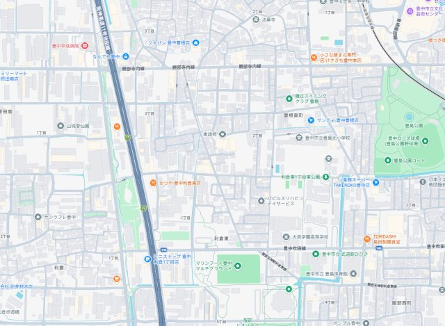 豊中市曽根南町　新築一戸建ての地図