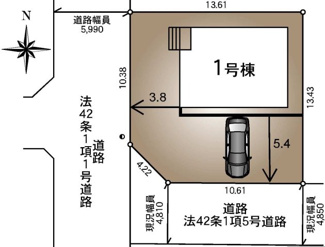 【区画図】 | 郡山市島2丁目新築一戸建て1棟
