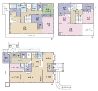 【間取り】 | 福山市神辺町　戸建 | 5SLDK（住宅部分）＋診療所の店舗兼住宅