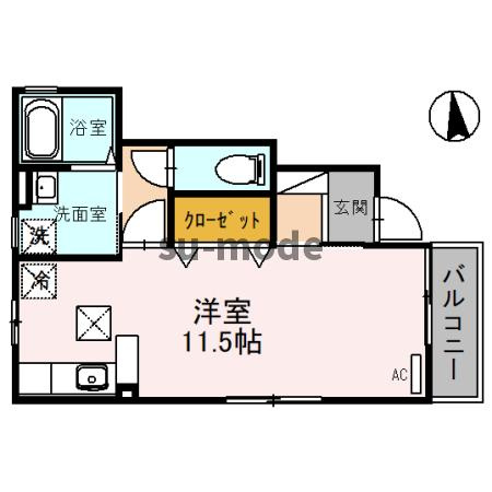 【間取り】 | アジャート清流C棟
