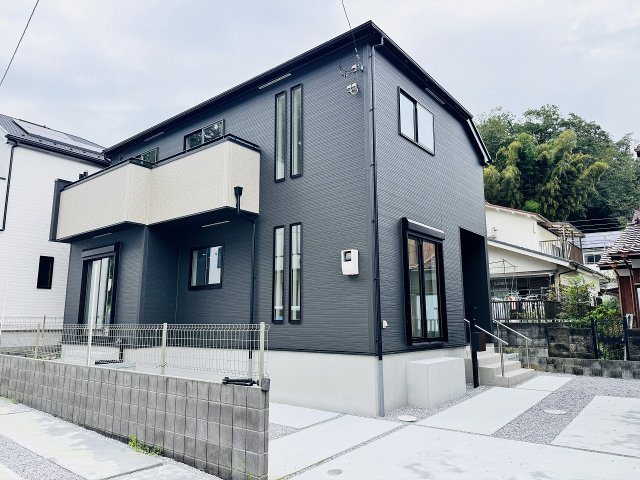 八王子市　弐分方町　新築一戸建て　５期の外観|～控除や減税で優遇の長期優良住宅　ZEH水準の省エネ性能認定　全棟2台駐車可能～