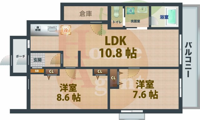 【間取り】 | ベルメゾン中村橋サウス | 2LDKのお部屋です。